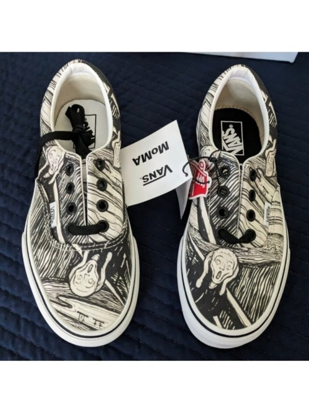 Vans Era MOMA Edvard Munch VNOA4BV41UB Women 5.5 Black and White 072026 - Picture 2 of 7